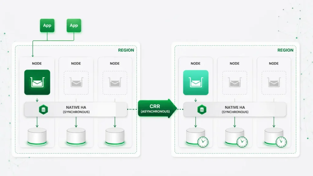 IBM MQ Native HA com Cross Region Replication.
